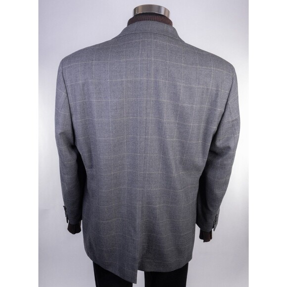 RALPH LAUREN Blazer Sport Coat Casual Jacket Size 42S Wool/Cashmere Windowpane - Picture 8 of 15